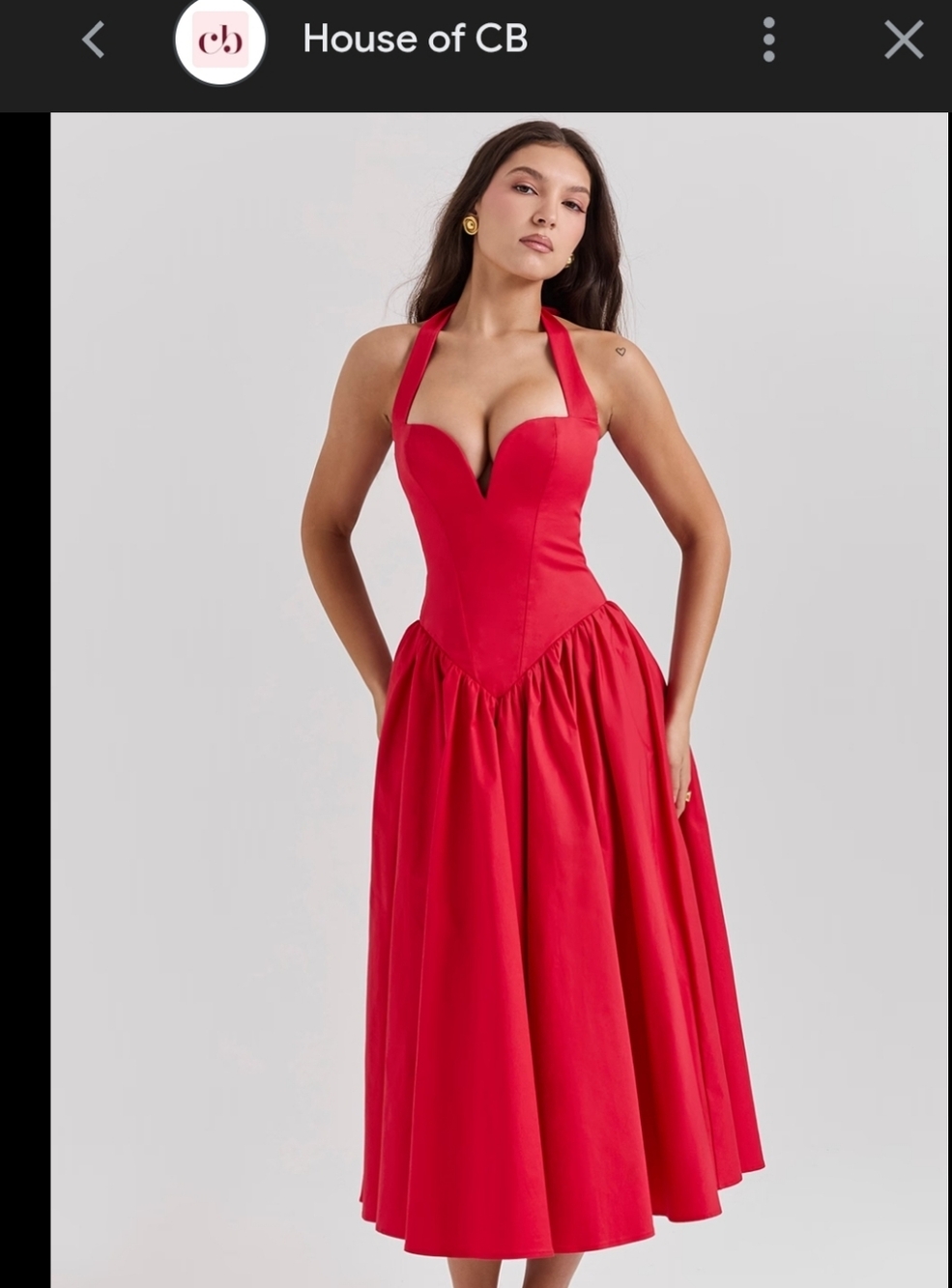 House of CB Red Coquette Salsa Dress M